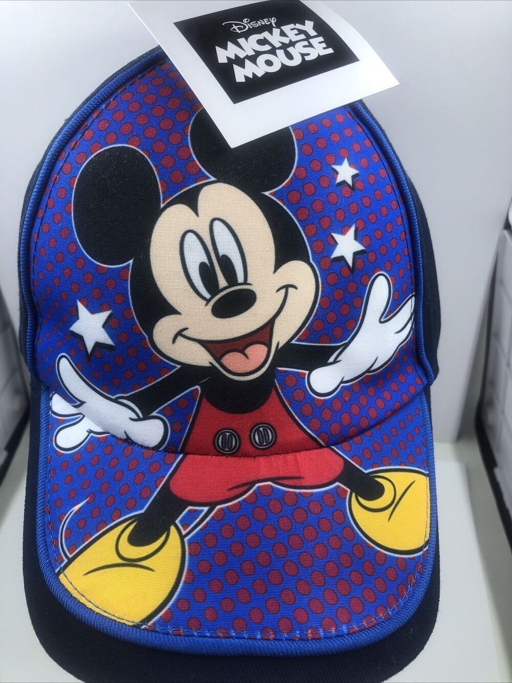 Disney Kids Mickey Mouse Snap Back Hat Baseball Cap Blue Adjustable Youth Child